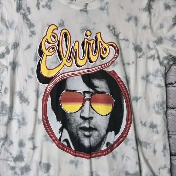 Elvis Presley 100% Cotton Graphic Print Band Tee Tshirt Tie Dye Size 0X - Picture 2 of 8